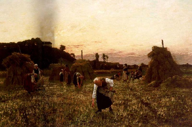 Jules Breton Dleaners at Sunset Germany oil painting art
